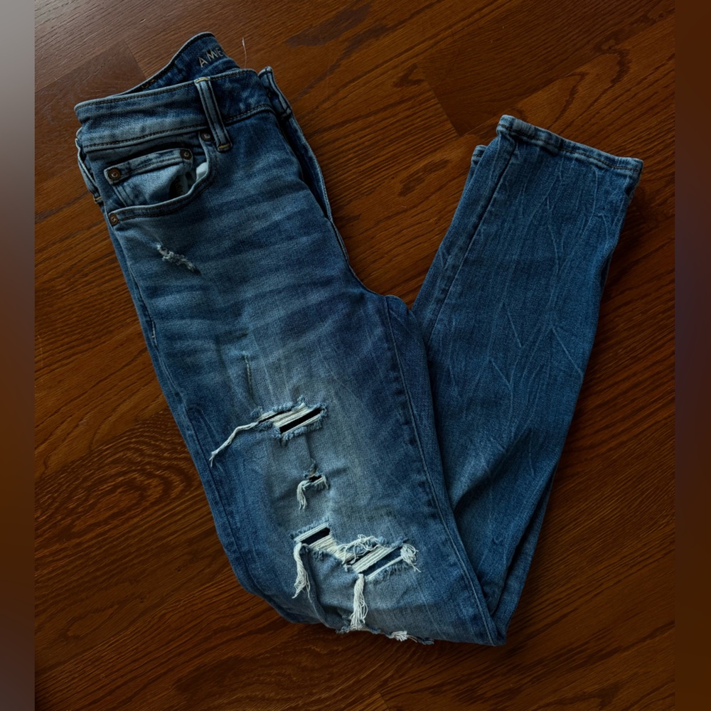 American Eagle Outfitters Men's Distressed Denim Slim Jeans